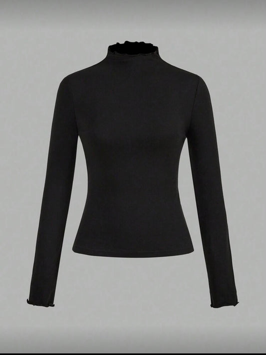 Top basique moulant manches longues – Casual & chic